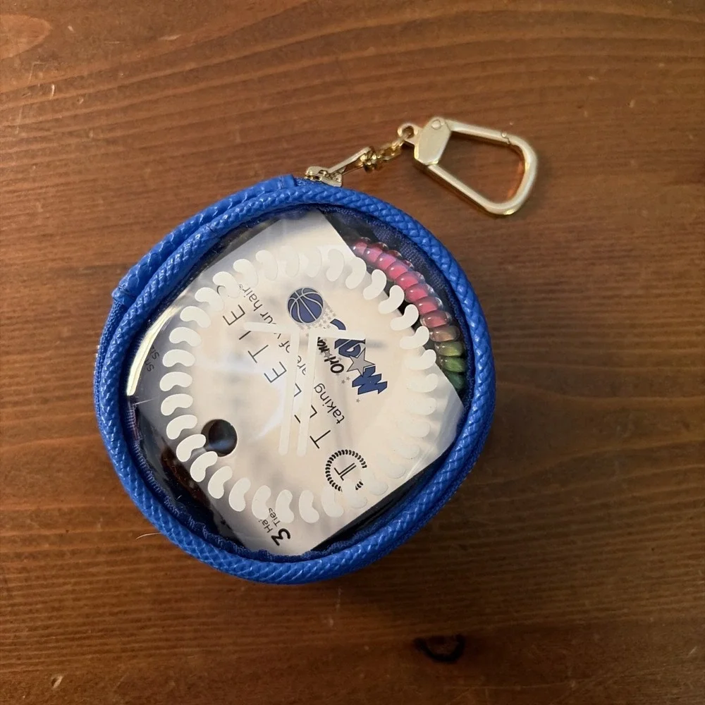 ORLANDO MAGIC X TELETIES Blue Keychain Pouch w/3 Stuff The Magic Dragon Hair Tie
